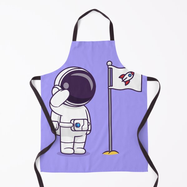 Item preview, Astronaut respect flag cartoon designed and sold by ALAEEDDINEBHM.