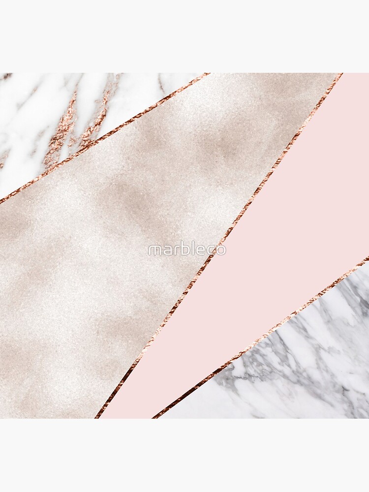 Spliced mixed rose gold marble by marbleco