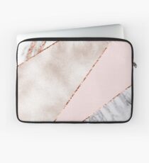 Gespleisst gemischter Roségoldmarmor Laptoptasche