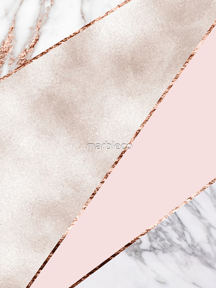 Spliced mixed rose gold marble by marbleco