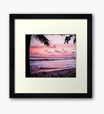 Palm Tree Beach Framed Print