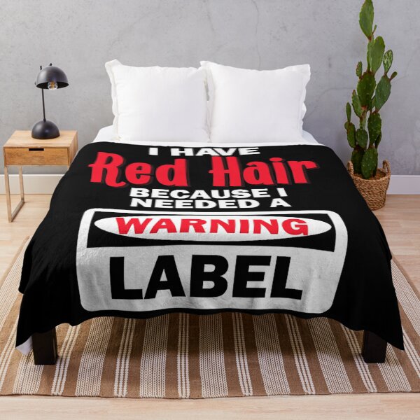 Item preview, Red Hair Warning Label Funny Redhead Ginger designed and sold by impartialfurnit.