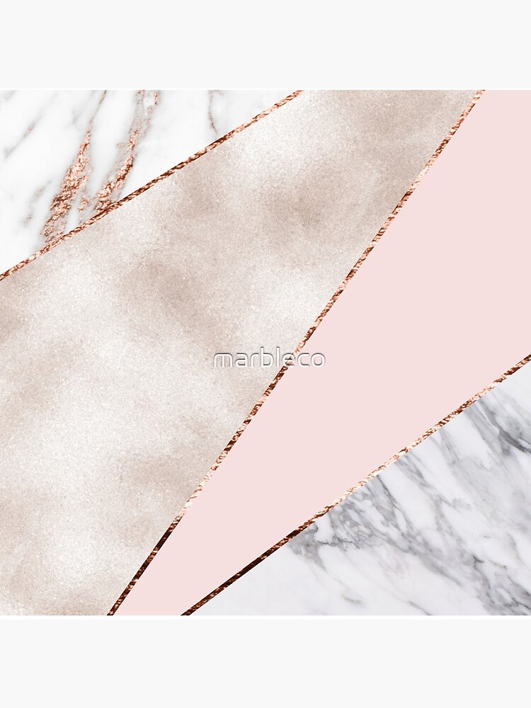 Spliced mixed rose gold marble by marbleco