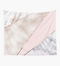 Spliced mixed rose gold marble Wall Tapestry