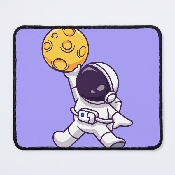 Item preview, Astronaut playing basketball moon cartoon designed and sold by ALAEEDDINEBHM.