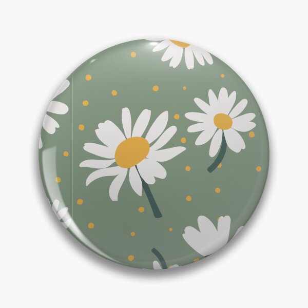 Item preview, Green, Yellow, & White Stem Daisy Print designed and sold by StudioPosies.