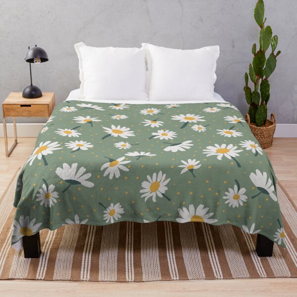 Item preview, Green, Yellow, & White Stem Daisy Print designed and sold by StudioPosies.