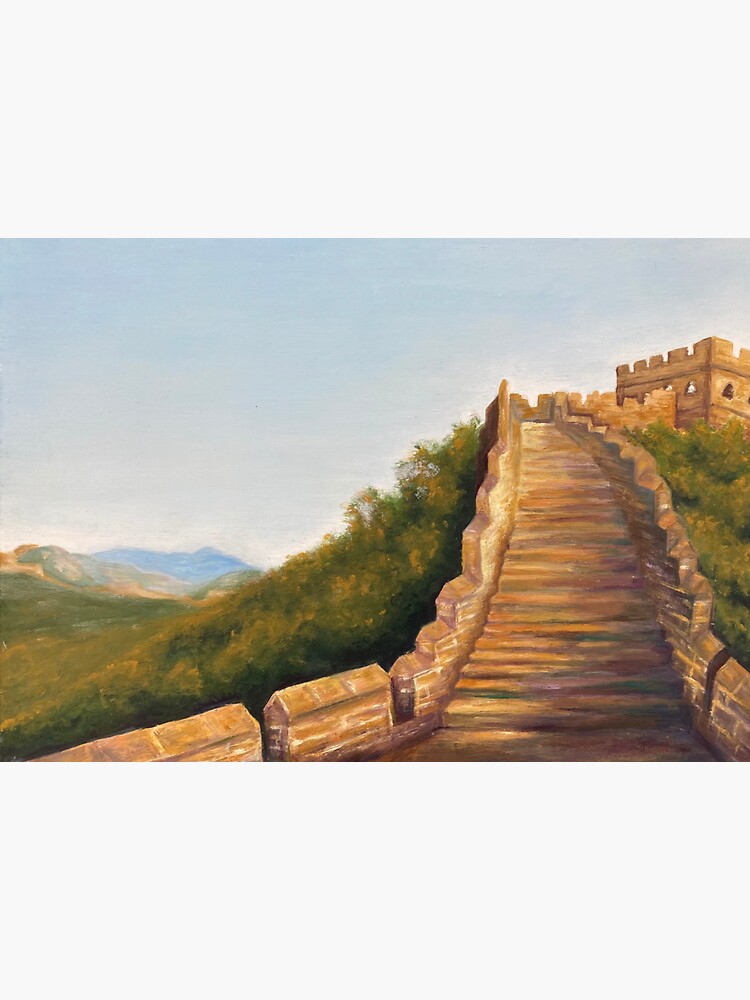 “Great Wall of China Oil Painting Impressionist” Sticker for Sale by