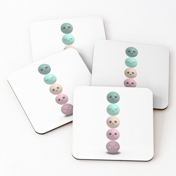Item preview,  Cute Kawaii style emoji mood scale for rating happy to sad designed and sold by Hollyharry.