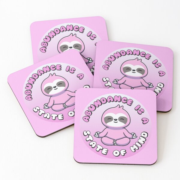 Item preview, Abundance Is A State Of Mind Meditating Sloth Purple designed and sold by everything4eva.