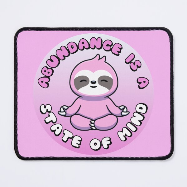 Item preview, Abundance Is A State Of Mind Meditating Sloth Purple designed and sold by everything4eva.