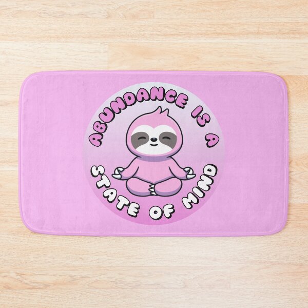 Item preview, Abundance Is A State Of Mind Meditating Sloth Purple designed and sold by everything4eva.