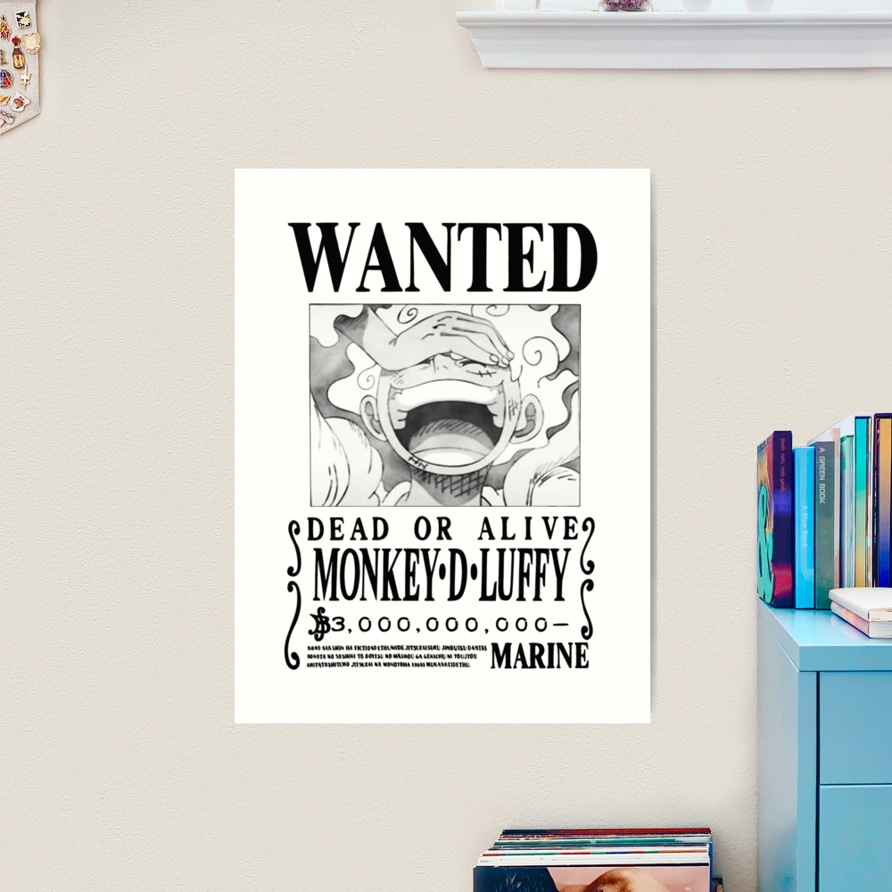 Luffy Wanted Bounty Poster 4th Yonko Poster for Sale by Onepiecetattoos