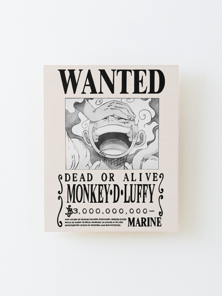 One Piece Wooden Wanted Poster
