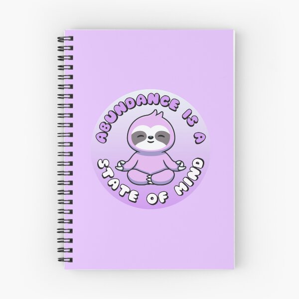 Item preview, Abundance Is A State Of Mind Meditating Sloth Purple designed and sold by everything4eva.