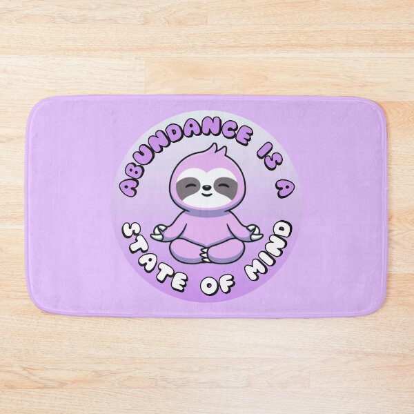 Item preview, Abundance Is A State Of Mind Meditating Sloth Purple designed and sold by everything4eva.