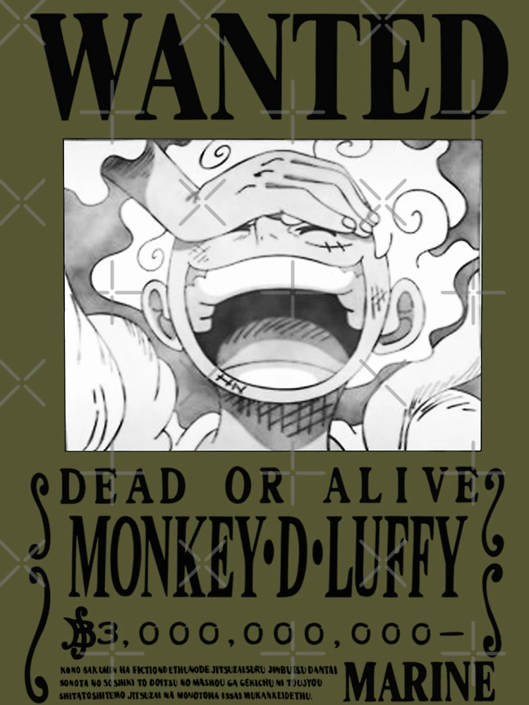 Luffy Wanted Bounty Poster 4th Yonko Essential T-Shirt for Sale