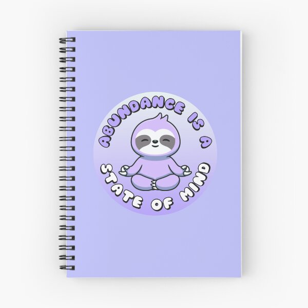 Item preview, Abundance Is A State Of Mind Meditating Sloth Purple designed and sold by everything4eva.