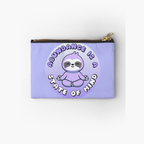Item preview, Abundance Is A State Of Mind Meditating Sloth Purple designed and sold by everything4eva.