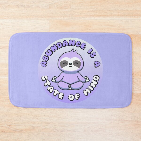 Item preview, Abundance Is A State Of Mind Meditating Sloth Purple designed and sold by everything4eva.