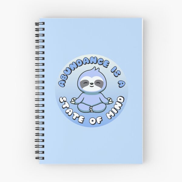 Item preview, Abundance Is A State Of Mind Meditating Sloth Blue designed and sold by everything4eva.