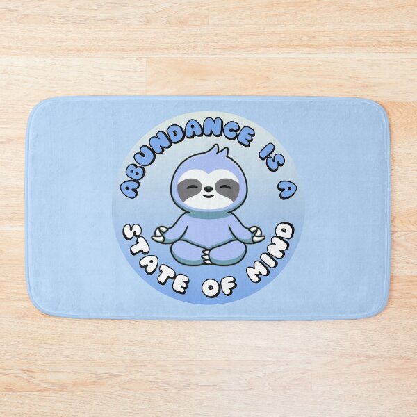 Item preview, Abundance Is A State Of Mind Meditating Sloth Blue designed and sold by everything4eva.
