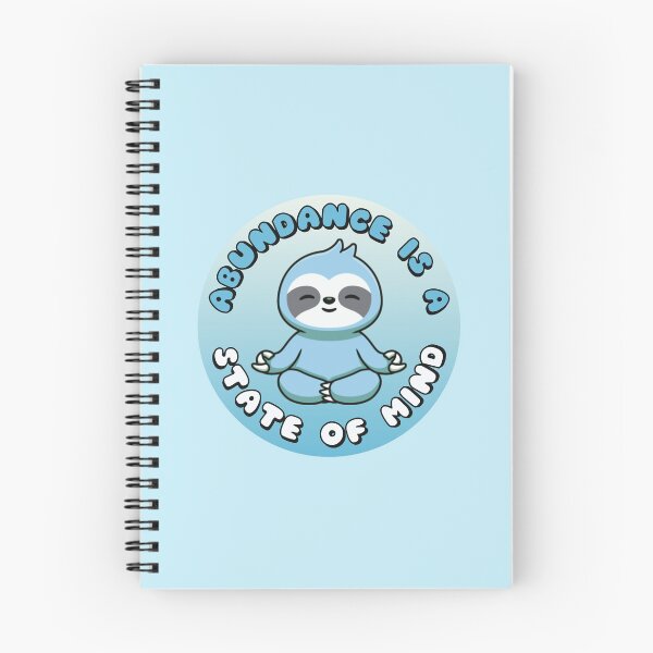 Item preview, Abundance Is A State Of Mind Meditating Sloth Blue designed and sold by everything4eva.