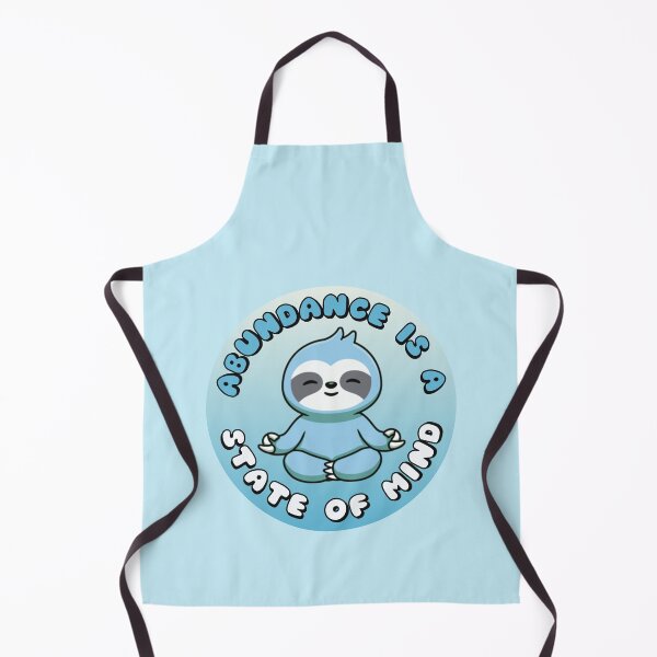 Item preview, Abundance Is A State Of Mind Meditating Sloth Blue designed and sold by everything4eva.