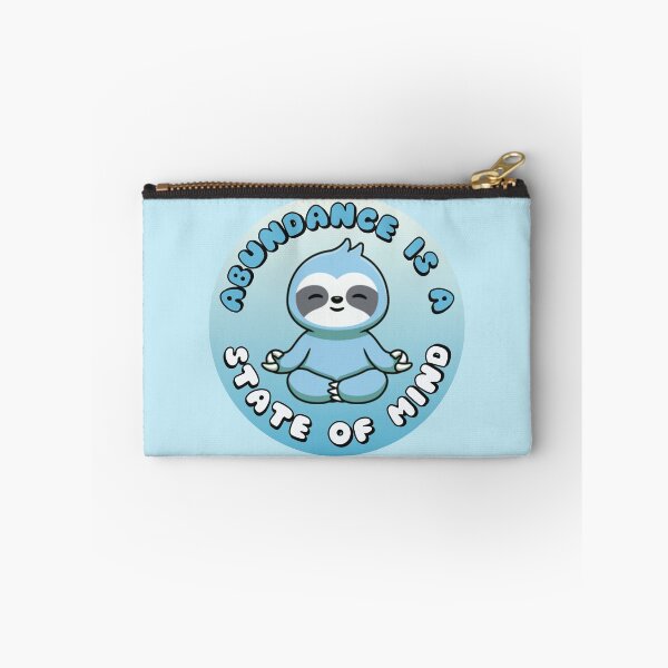 Item preview, Abundance Is A State Of Mind Meditating Sloth Blue designed and sold by everything4eva.