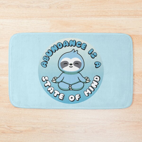 Item preview, Abundance Is A State Of Mind Meditating Sloth Blue designed and sold by everything4eva.