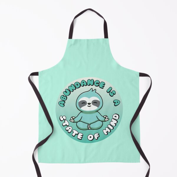 Item preview, Abundance Is A State Of Mind Meditating Sloth Turquoise designed and sold by everything4eva.