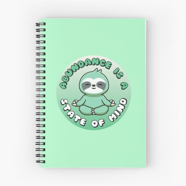 Item preview, Abundance Is A State Of Mind Meditating Sloth Green designed and sold by everything4eva.