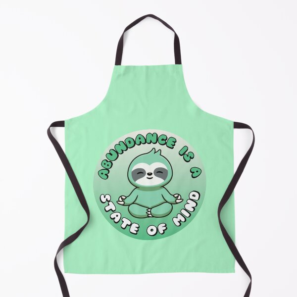 Item preview, Abundance Is A State Of Mind Meditating Sloth Green designed and sold by everything4eva.