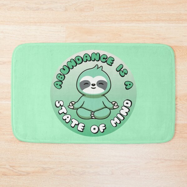 Item preview, Abundance Is A State Of Mind Meditating Sloth Green designed and sold by everything4eva.