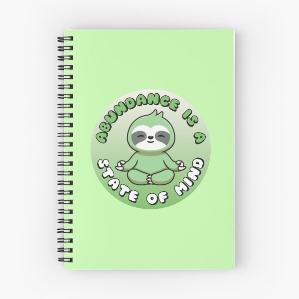 Item preview, Abundance Is A State Of Mind Meditating Sloth Green designed and sold by everything4eva.