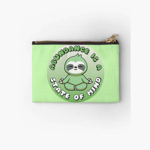 Item preview, Abundance Is A State Of Mind Meditating Sloth Green designed and sold by everything4eva.