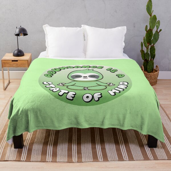 Item preview, Abundance Is A State Of Mind Meditating Sloth Green designed and sold by everything4eva.
