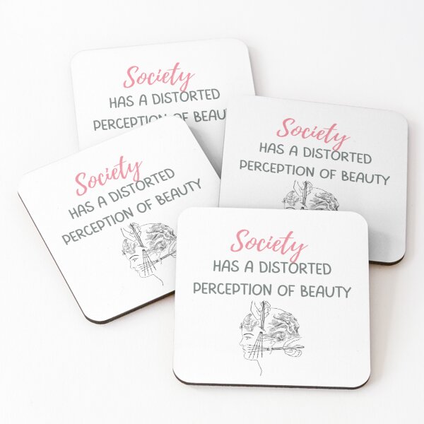 Item preview, Beautiful Society Has A Distorted Perception Of Beauty | Light Background designed and sold by embaarc.