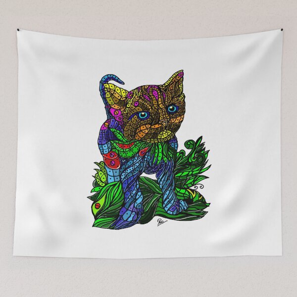 Item preview, Kitten Mime Affectionate Loving Calm and Colorful designed and sold by AriArt78.