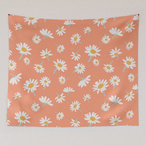 Item preview, Pink Stem Daisy Floral Print designed and sold by StudioPosies.
