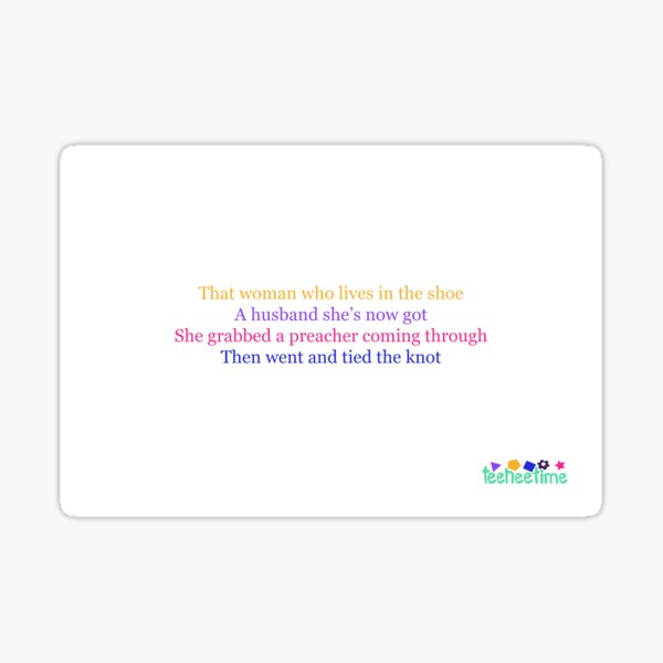 Tee Hee Verse Big Sticker