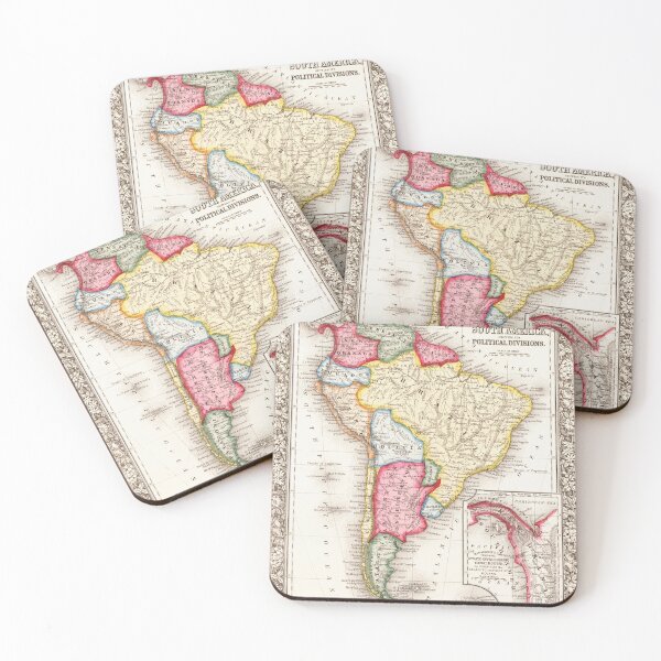 Item preview, Vintage Map of South America  designed and sold by SuziQPrayers427.