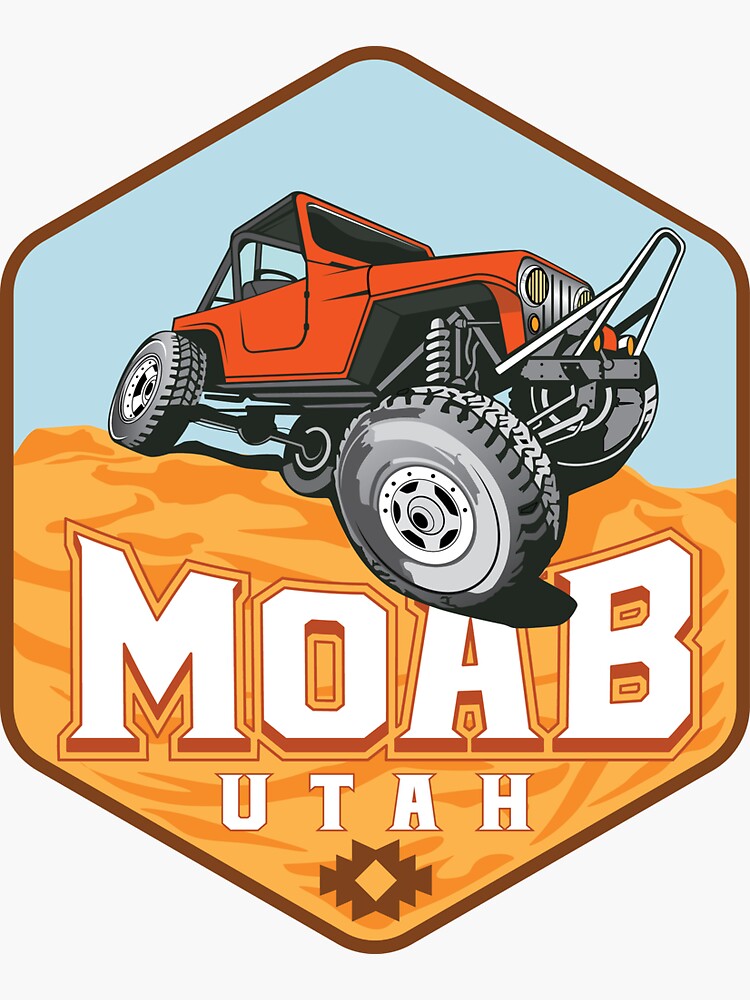 "Moab Utah Jeep" Sticker for Sale by GeekMemes Redbubble