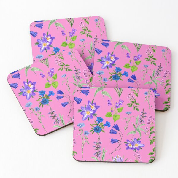 Item preview, Victorian Pink & Purple Floral Pattern designed and sold by Edenglow Prints & Peculiars.