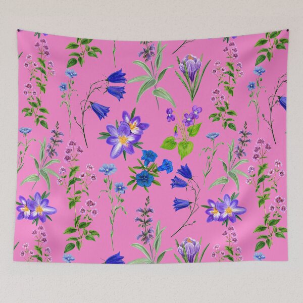 Item preview, Victorian Pink & Purple Floral Pattern designed and sold by Edenglow Prints & Peculiars.