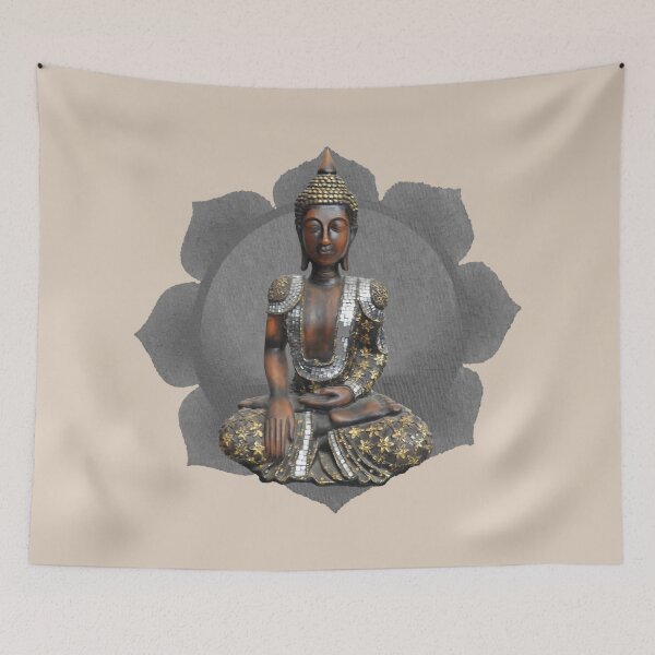 Item preview, Buddha and lotus designed and sold by indiafrankk.
