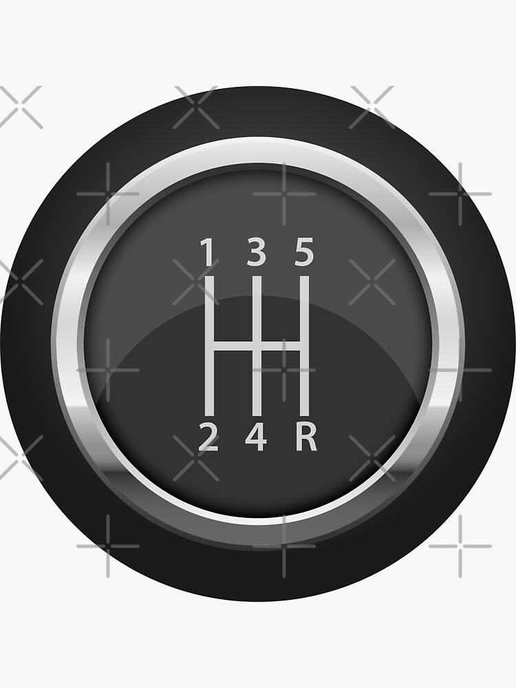 "5Speed Manual Transmission Gear Stick HPattern" Sticker for Sale by