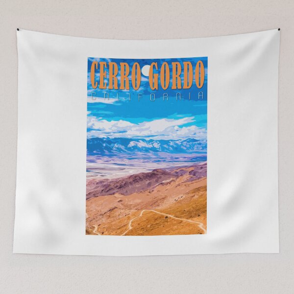 Item preview, Cerro Gordo Road Vintage Travel Poster designed and sold by SJMexplores.