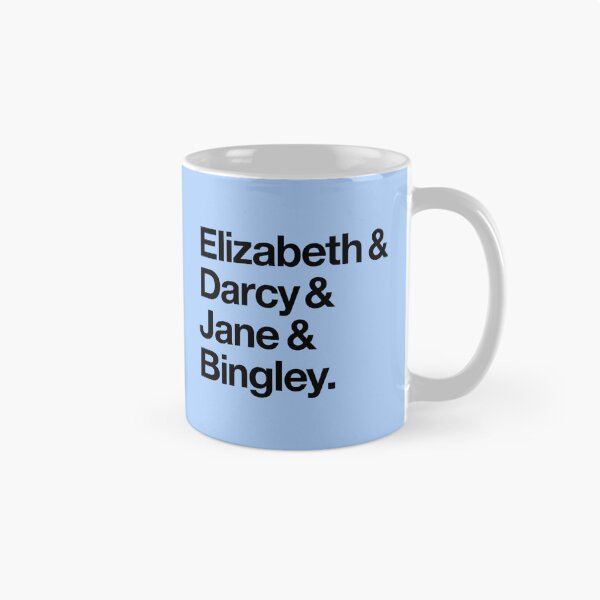 Item preview, Elizabeth and Darcy and Jane and Bingley. (Pride and Prejudice) Black Helvetica   designed and sold by LibraryCloset.