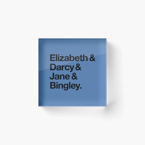 Item preview, Elizabeth and Darcy and Jane and Bingley. (Pride and Prejudice) Black Helvetica   designed and sold by LibraryCloset.